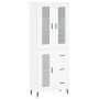 Aparador alto madera contrachapada blanco 69,5x34x180 cm de vidaXL, Aparadores - Ref: Foro24-3198609, Precio: 178,50 €, Descu...