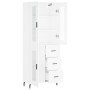 Aparador alto madera contrachapada blanco 69,5x34x180 cm de vidaXL, Aparadores - Ref: Foro24-3198609, Precio: 178,50 €, Descu...