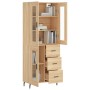 High oak-colored plywood sideboard 69.5x34x180 cm by vidaXL, Sideboards - Ref: Foro24-3198612, Price: 187,99 €, Discount: %