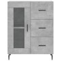 Aparador alto madera contrachapada gris hormigón 69,5x34x180 cm de vidaXL, Aparadores - Ref: Foro24-3198613, Precio: 172,24 €...