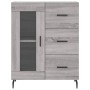 High sideboard sonoma gray plywood 69.5x34x180 cm by vidaXL, Sideboards - Ref: Foro24-3198615, Price: 185,20 €, Discount: %