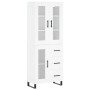 Aparador alto madera contrachapada blanco 69,5x34x180 cm de vidaXL, Aparadores - Ref: Foro24-3198617, Precio: 202,43 €, Descu...