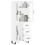 Tall white plywood sideboard 69.5x34x180 cm by vidaXL, Sideboards - Ref: Foro24-3198617, Price: 198,16 €, Discount: %