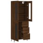 Aparador alto madera contrachapada marrón roble 69,5x34x180 cm de vidaXL, Aparadores - Ref: Foro24-3198616, Precio: 178,06 €,...