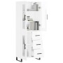 High glossy white plywood sideboard 69.5x34x180 cm by vidaXL, Sideboards - Ref: Foro24-3198619, Price: 205,03 €, Discount: %