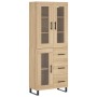 Aparador alto madera contrachapada color roble 69,5x34x180 cm de vidaXL, Aparadores - Ref: Foro24-3198620, Precio: 182,77 €, ...