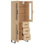 Aparador alto madera contrachapada color roble 69,5x34x180 cm de vidaXL, Aparadores - Ref: Foro24-3198620, Precio: 182,77 €, ...