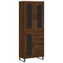 Aparador alto madera contrachapada marrón roble 69,5x34x180 cm de vidaXL, Aparadores - Ref: Foro24-3198624, Precio: 189,74 €,...