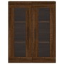 Aparador alto madera contrachapada marrón roble 69,5x34x180 cm de vidaXL, Aparadores - Ref: Foro24-3198624, Precio: 189,74 €,...