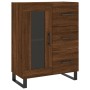 Aparador alto madera contrachapada marrón roble 69,5x34x180 cm de vidaXL, Aparadores - Ref: Foro24-3198624, Precio: 189,74 €,...