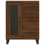 Aparador alto madera contrachapada marrón roble 69,5x34x180 cm de vidaXL, Aparadores - Ref: Foro24-3198624, Precio: 189,74 €,...