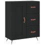 Tall black plywood sideboard 69.5x34x180 cm by vidaXL, Sideboards - Ref: Foro24-3198634, Price: 175,29 €, Discount: %