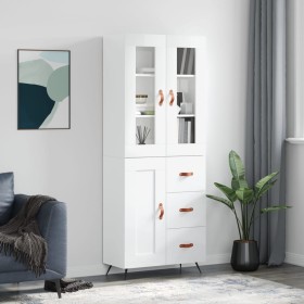 Tall white glossy plywood sideboard 69.5x34x180 cm by vidaXL, Sideboards - Ref: Foro24-3198635, Price: 181,99 €, Discount: %