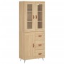 Aparador alto madera contrachapada color roble 69,5x34x180 cm de vidaXL, Aparadores - Ref: Foro24-3198636, Precio: 173,74 €, ...