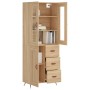 Aparador alto madera contrachapada color roble 69,5x34x180 cm de vidaXL, Aparadores - Ref: Foro24-3198636, Precio: 173,74 €, ...