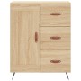 Aparador alto madera contrachapada color roble 69,5x34x180 cm de vidaXL, Aparadores - Ref: Foro24-3198636, Precio: 173,74 €, ...