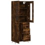 Aparador alto madera contrachapada roble ahumado 69,5x34x180 cm de vidaXL, Aparadores - Ref: Foro24-3198638, Precio: 165,01 €...