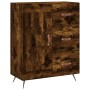 Aparador alto madera contrachapada roble ahumado 69,5x34x180 cm de vidaXL, Aparadores - Ref: Foro24-3198638, Precio: 165,01 €...