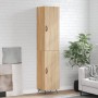 Aparador de madera contrachapada roble Sonoma 34,5x34x180 cm de vidaXL, Aparadores - Ref: Foro24-3198764, Precio: 101,70 €, D...