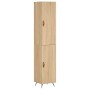 Aparador de madera contrachapada roble Sonoma 34,5x34x180 cm de vidaXL, Aparadores - Ref: Foro24-3198764, Precio: 101,70 €, D...