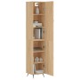 Aparador de madera contrachapada roble Sonoma 34,5x34x180 cm de vidaXL, Aparadores - Ref: Foro24-3198764, Precio: 101,70 €, D...