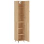 Aparador de madera contrachapada roble Sonoma 34,5x34x180 cm de vidaXL, Aparadores - Ref: Foro24-3198764, Precio: 101,70 €, D...