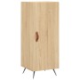 Aparador de madera contrachapada roble Sonoma 34,5x34x180 cm de vidaXL, Aparadores - Ref: Foro24-3198764, Precio: 101,70 €, D...