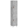 Aparador de madera contrachapada gris hormigón 34,5x34x180 cm de vidaXL, Aparadores - Ref: Foro24-3198765, Precio: 96,52 €, D...