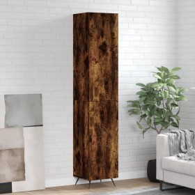 Aparador de madera contrachapada roble ahumado 34,5x34x180 cm de vidaXL, Aparadores - Ref: Foro24-3198766, Precio: 97,09 €, D...