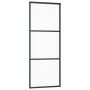 Puerta corredera ESG vidrio y aluminio negra 76x205 cm de vidaXL, Puertas - Ref: Foro24-151008, Precio: 183,19 €, Descuento: %