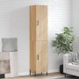 Aparador de madera contrachapada roble Sonoma 34,5x34x180 cm de vidaXL, Aparadores - Ref: Foro24-3198796, Precio: 106,75 €, D...