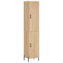 Aparador de madera contrachapada roble Sonoma 34,5x34x180 cm de vidaXL, Aparadores - Ref: Foro24-3198796, Precio: 106,75 €, D...