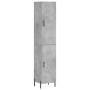 Aparador de madera contrachapada gris hormigón 34,5x34x180 cm de vidaXL, Aparadores - Ref: Foro24-3198797, Precio: 103,61 €, ...