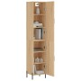 Aparador de madera contrachapada roble Sonoma 34,5x34x180 cm de vidaXL, Aparadores - Ref: Foro24-3198796, Precio: 106,75 €, D...