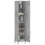 Aparador de madera contrachapada gris hormigón 34,5x34x180 cm de vidaXL, Aparadores - Ref: Foro24-3198797, Precio: 103,61 €, ...