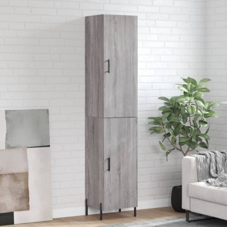 Aparador alto madera contrachapada gris Sonoma 34,5x34x180 cm de vidaXL, Aparadores - Ref: Foro24-3198799, Precio: 104,89 €, ...