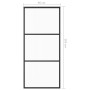 Puerta corredera ESG vidrio y aluminio negra 90x205 cm de vidaXL, Puertas - Ref: Foro24-151009, Precio: 162,32 €, Descuento: %