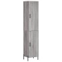 Aparador alto madera contrachapada gris Sonoma 34,5x34x180 cm de vidaXL, Aparadores - Ref: Foro24-3198799, Precio: 104,89 €, ...