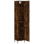 Aparador de madera contrachapada roble ahumado 34,5x34x180 cm de vidaXL, Aparadores - Ref: Foro24-3198798, Precio: 101,72 €, ...