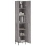 Aparador alto madera contrachapada gris Sonoma 34,5x34x180 cm de vidaXL, Aparadores - Ref: Foro24-3198799, Precio: 104,89 €, ...