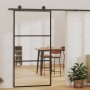 Schiebetür aus ESG-Glas und schwarzem Aluminium, 102 x 205 cm von vidaXL, Türen - Ref: Foro24-151010, Preis: 188,92 €, Rabatt: %