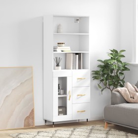 Tall white plywood sideboard 69.5x34x180 cm by vidaXL, Sideboards - Ref: Foro24-3189485, Price: 156,08 €, Discount: %