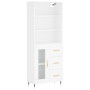 Aparador alto madera contrachapada blanco 69,5x34x180 cm de vidaXL, Aparadores - Ref: Foro24-3189485, Precio: 156,47 €, Descu...