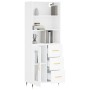 Tall white plywood sideboard 69.5x34x180 cm by vidaXL, Sideboards - Ref: Foro24-3189485, Price: 155,99 €, Discount: %