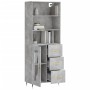 Aparador alto madera contrachapada gris hormigón 69,5x34x180 cm de vidaXL, Aparadores - Ref: Foro24-3189489, Precio: 147,99 €...