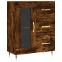 Aparador alto madera contrachapada roble ahumado 69,5x34x180 cm de vidaXL, Aparadores - Ref: Foro24-3189490, Precio: 150,22 €...