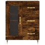 Aparador alto madera contrachapada roble ahumado 69,5x34x180 cm de vidaXL, Aparadores - Ref: Foro24-3189490, Precio: 150,22 €...