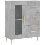 Aparador alto madera contrachapada gris hormigón 69,5x34x180 cm de vidaXL, Aparadores - Ref: Foro24-3189497, Precio: 148,27 €...