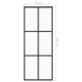 ESG Schiebetür Glas und schwarzes Aluminium 76x205 cm von vidaXL, Türen - Ref: Foro24-151011, Preis: 177,85 €, Rabatt: %