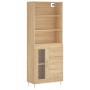 Aparador alto madera contrachapada color roble 69,5x34x180 cm de vidaXL, Aparadores - Ref: Foro24-3189496, Precio: 159,96 €, ...